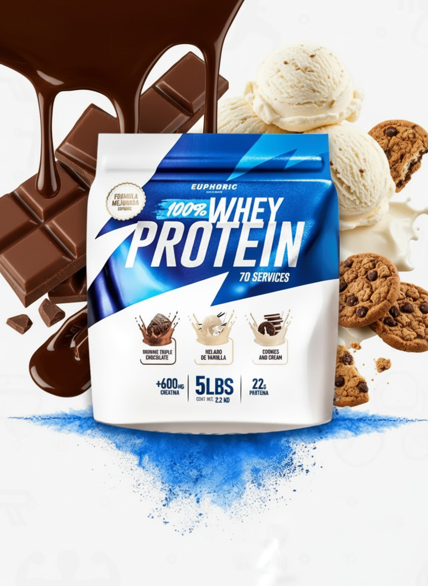 100% Whey Proteina 5lbs | Suplemento de Suero para Músculo
