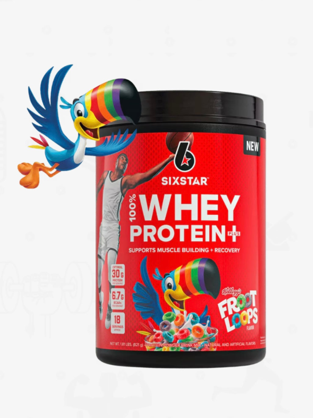 SixStar 100% Whey Protein 1.82 Lbs – Sabor Zucaritas y Froot Loops