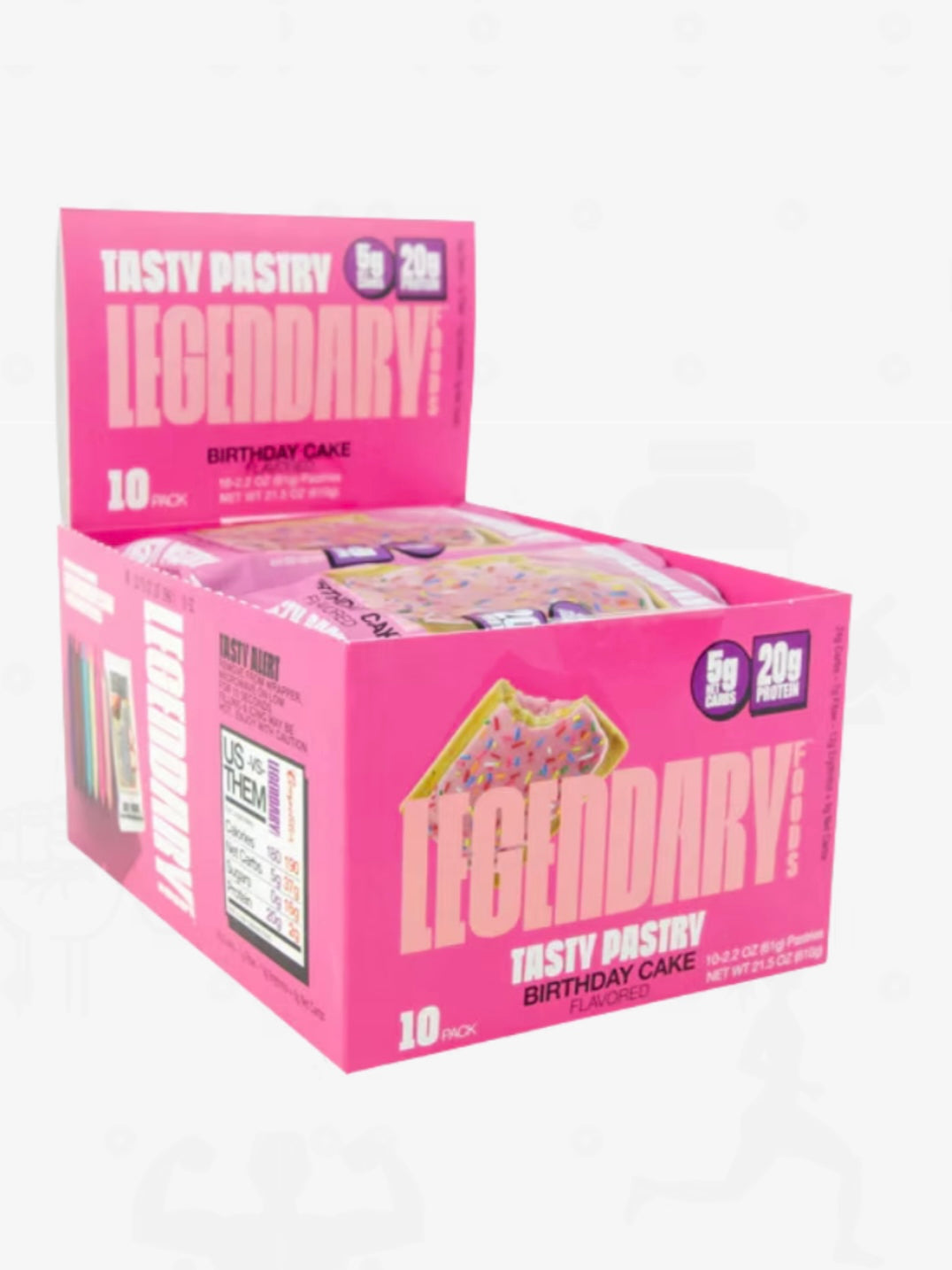 Legendary Tasty Pastry 10 Pk | Snack Proteico Saludable | Alto en Proteína